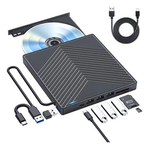 Unidad Externa De Cd Y Dvd,quemador Cd Ultra Delgado Usb3.0