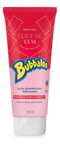 Loção Desodorante Hidratante Corporal Cuide-se Bem Bubbaloo