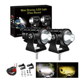 Par Luces Led Auxiliares Faros De Lupa Para Auto Moto 60w