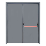 Puerta Metálica De Emergencia Antipánico Doble 160x205 Cms