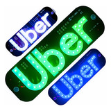 Placa Uber Para Carro Led Letreiro Motorista De Aplicativo 