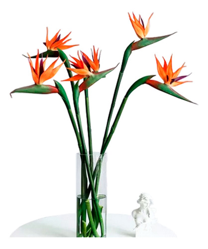 Vara Flor Artificial Ave Pajaro Lilium  85cm Sterlitzia Rama