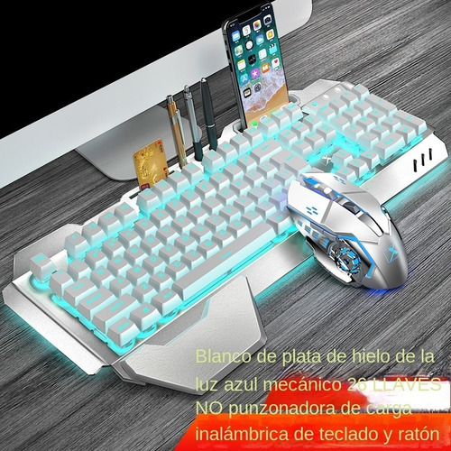 Funda De Ratón Con Teclado De Carga Inalámbrica