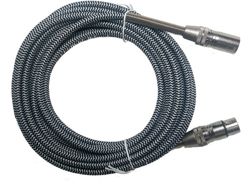 Cable Xlr Macho A Hembra Micrófono De 7.6 Metros Pvc+pp 