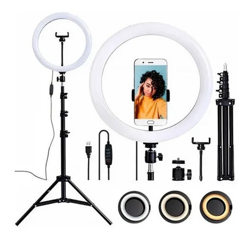 Kit Tripe E Ring Light 26cm Led Luz P/ Tirar Foto Maquiagem