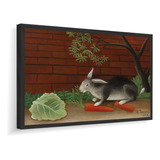 Quadro Com Moldura Rousseau Almoço Do Coelho 92x90