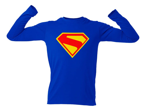 Playera Superman Manga Larga Logo 2025 James Gunn Dc