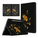 Funda Para Samsung Galaxy Tab S8 Plus - Negra/flor