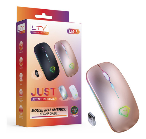 Mouse De Juego Inalámbrico Recargable Lty Lm-5 Luz Mouse A2 