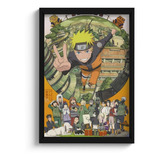 Quadro Poster Naruto Shippuden C/ Moldura E Vidro A4