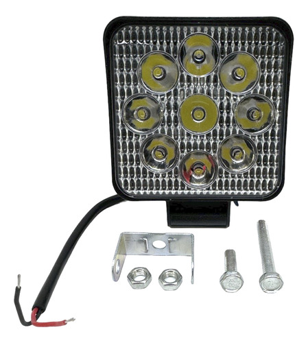 Faro Universal Cuadrado 9 Leds Tipo Spot 27w