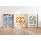 Cuadros Minimalistas, Yayoi, Matisse, Hantai    Set X 3