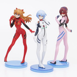 Set 3 Gashapone Figura Evangelion Rei Ayanami Asuka 13 Cm