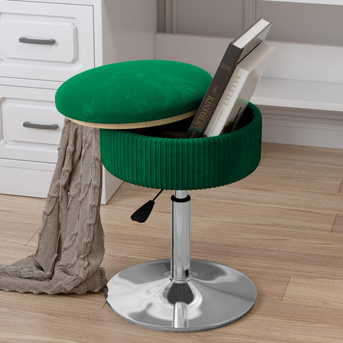 Silla Tocador Ajustable Con Almacenamiento Oculto, Capacidad