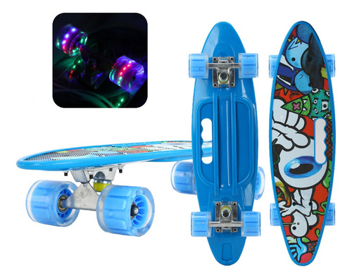 Patineta Tabla Skateboard Mini Cruiser Skate Tipo Penny 60cm