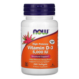 Suplemento En Cápsula Now  Bone & Immune Health Vitamin D3 5000 Iu Vitaminas En Pote 240 Un