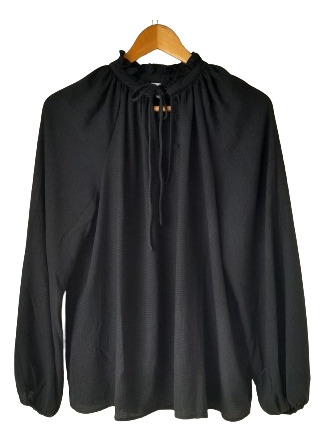 Blusa Mangas Largas Negra H&m