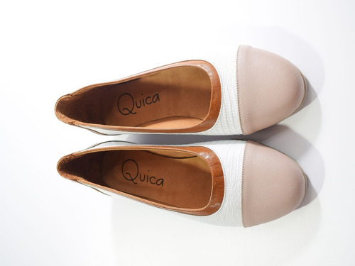 Chatitas Ballerinas Zapatilla Cuero Combinados Confort Quica