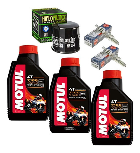 Kit Motul De Afinacion 7100 3l R3 Mt03 2 Ngk Iridium Hiflo