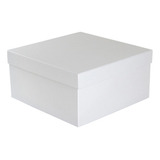 Caixa De Presente | Branco - 20x20x10 Cm  Kit C/ 10 Unidades