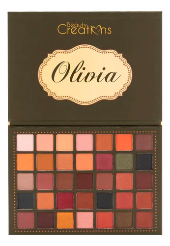 Paleta De Sombras Olivia De Beauty Creations Color De La Sombra Cálidos