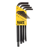 Juego 12 Llaves Allen Std Klein Tools® Uso Rudo Made In Usa Color Amarillo