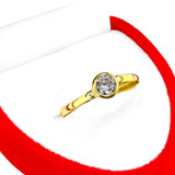 Anillo Mujer Compromiso Oro18k Casamiento Solitario Garantia