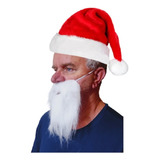 Barba Postiça Falsa Branca Disfarce Velho Papai Noel Festa