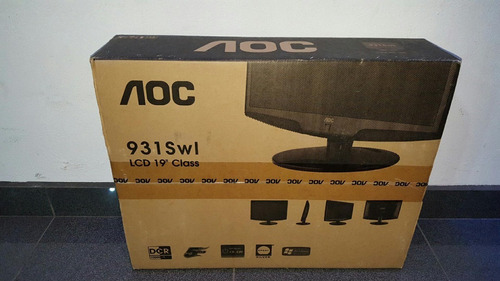 Monitor 19 Lcd Aoc 931swl Sxga Casi Caja Y Empaques Y Minipc