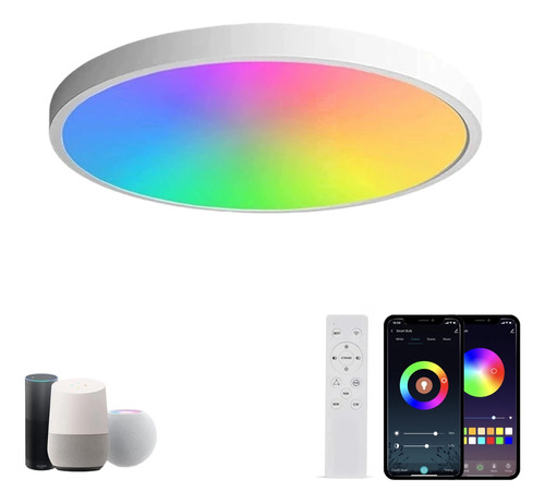 Lámpara De Techo Wifi Rgb Inteligente Para Alexa Googlehome