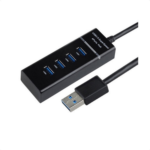 Hub 4 Puertos Multi Usb Indicador Luz Led Adaptador