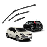 Kit 3 Palhetas Limpador De Parabrisa Diant+tras Fiat Punto