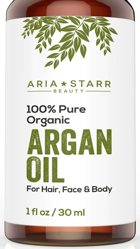 Aria Starr Aceite De Argán Orgánico (4 Onzas) De Belleza Par