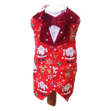 Roupa Pet Smoking Vermelho Noel Natal Para Cão E Gato