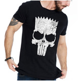 Camiseta Skull Ride Bart Punisher Justiceiro Caveira Satira