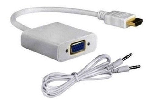 Cabo Adaptador Conversor Hdmi Para Vga Monitor Audio C/ P2