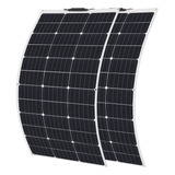 Wuzeck Panel Solar Flexible De 200 W, 12 V/24 V, 2 X 100 W D