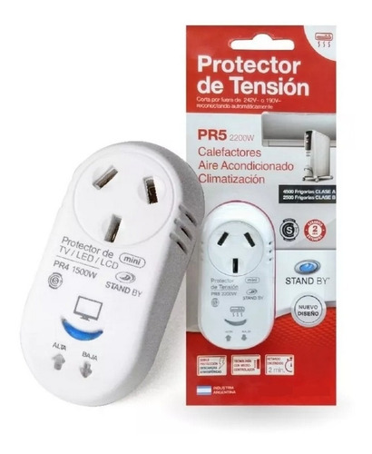 Protector Tension Aire Acondicionado 2200w Pr5mini Alta Baja