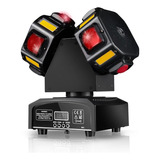 Luces Dj Movimiento Cabeza 8 Leds Rgb Efecto Estrobo Estrell