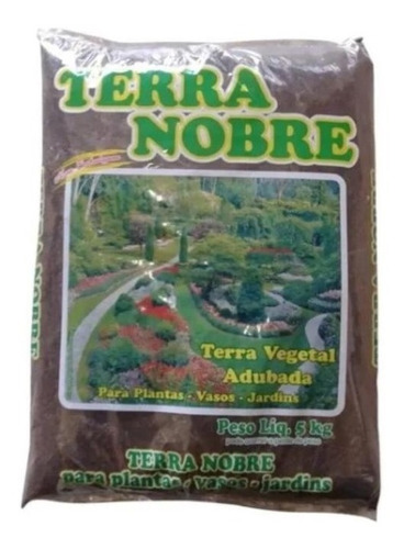 Terra Adubada Vegetal Para Plantas Vasos E Jardins 10kg