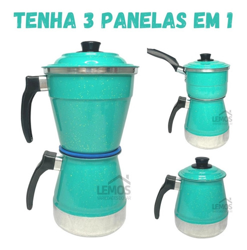 Kit 3 Em 1 Tenha Cafeteira Fervedor E Cuscuzeiro Individual