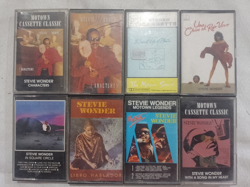 Cassette Stevie Wonder Lote 8 Cass Onda Jackson Beatles Bob 