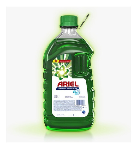 Jabón Liquido Ariel Limpieza Profunda 3l