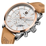 Reloj Benyar Watch De Piel Para Hombre, De Cuarzo