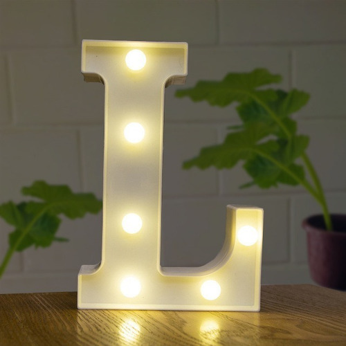 Letras 3d Focos Led Lámpara Decora Abecedario.