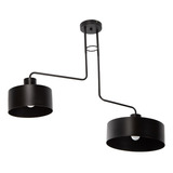 Lámpara De Techo Dark Decor Negro E27 40w 2 Luces Lumimexico 23127-2