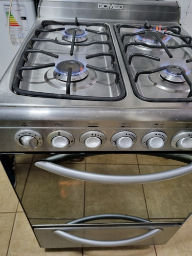 Cocina Domec Espejada Multigas Acero Horno Autolimpiante