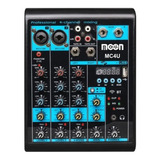 Mixer Dj 4 Canales Consola De Sonido Moon Mc4u Fervanero