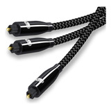 Cable Optico Emk, Divisor/de Audio/negro/3.3ft