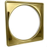 Porta Ralo 15x15 Dourado Caixilho Quadrado 15cm Porta Grelha